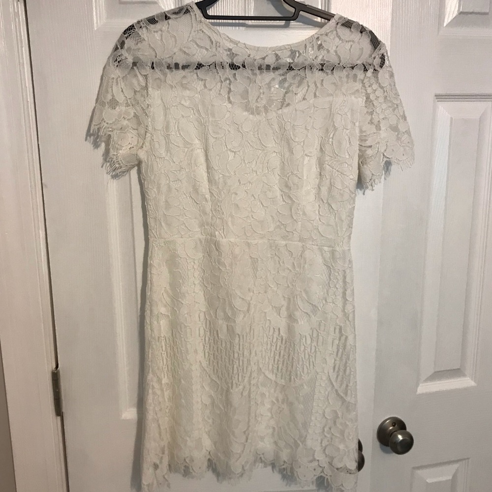 White Floral Lace Dress